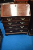 A 19th Century mahogany bureau of nice proportions in the Georgian design, width approx. 71cm