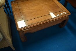 A vintage Oriental hardwood coffee table , approx. 77 x 63cm
