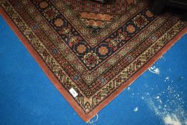 A traditional rug in multi shades