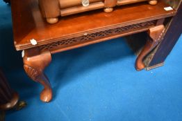 A reproduction coffee table