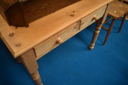 A natural pine side/dressing table, approx. Dimensions W91 D50cm