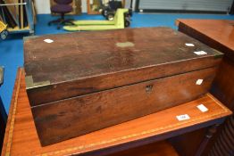 A Victorian mahogany lap desk