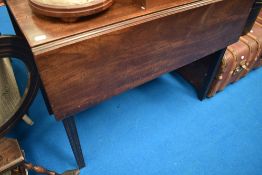 A 19th Century mahogany pembroke style table , closed dimensions approx 91 x 45cm