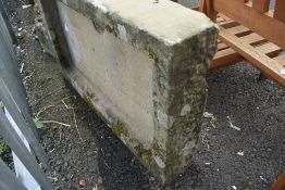 A shallow sandstone trough, approx 55 x 35cm