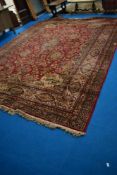 A traditional room sized carpet square/rug , approx. 360 x 270cm (please note there is a small piece