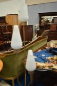 A vintage three branch floor lamp