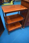 A Victorian mahogany whatnot/etage with lower drawer, dimensions approx. 61 x 40 x 96cm