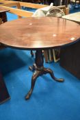 A 19th Century and late mahogany pedestal table, diameter 76cm