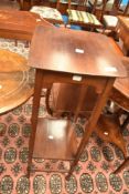 An early 20th Century mahogany plant stand