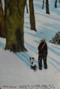 After Peter Brook (1927-2009, British), coloured print, 'Me and My Shadow', framed, mounted, and