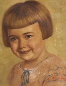 19th/20th Century Continental School, oil on canvas, A shoulder length portrait of a young,