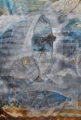 Mick Blamires (20th Century, British Lake District artist), mixed media/watercolour, An abstract
