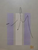 After Takashi Sakai (Contemporary, Japanese), coloured print, An abstract design with blocks of