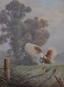 After Nigel Hemming (b.1957, British), coloured print, 'Spirits of the Elms', a barn owl in