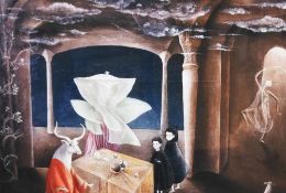 After Leonora Carrington (1917-2011, British-Mexican), coloured print, 'And Then We Saw the Daughter