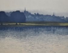 Phil Greenwood (20th Century, British), aquatint, 'Spires', signed to the lower right, limited