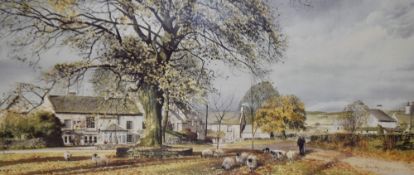 *Local Interest - Alan Ingham (b.1932, British), coloured print, 'November Skies', signed to the