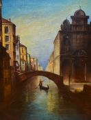 W.N. (William Noble?) Hardwick (19th/20th Century School), oil on board, 'Venetian Scene', signed to