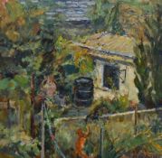 Rosetta Roberts (20th Century, British), oil on canvas, 'Joss's Garden', signed to the lower