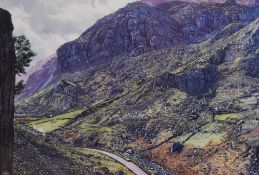 After Anthony ('Ginger') Cain (20th Century, British), coloured print, 'Cwm Glas, Llanberis Pass',