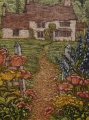 Stephen Whittle (20th Century, British), aquatint, 'Garden Path', an attractive and colourful
