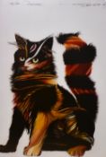 After Mike Margolis (20th Century, American), coloured print, Jemima - 'Catgrafika', limited edition