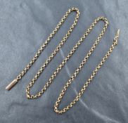 A 9ct gold belcher chain with box clasp, 46cm, 3.8g