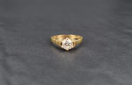 A diamond solitaire ring,the brilliant cut diamond being approx 0.75ct in a 6 claw set mount with