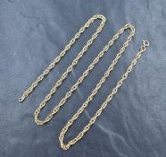 A 9ct gold rope chain, approximately 61.5cm & 12.5g