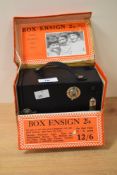 An early 20th Century Ensign box camera, 2 1/4B with original cardboard box