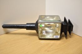 A 19th Century carriage lamp, measuring 45cm long