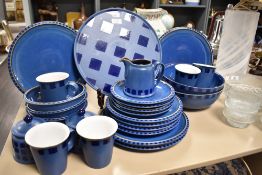 A quantity of Denby Stoneware 'Reflex' pattern dinner/tea wares, various sized plates, cups,