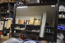 A late 19th century mahogany fretwork wall mirror with reeded molding, damage to fretwork pieces