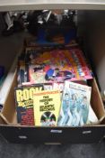 A selection of assorted vintage reading material, books, and magazines including Record Mirror, Vox,