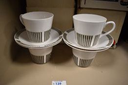 Six unused boxes of Royal Osborne crockery from the Nestle Catering Service, five boxes contain a