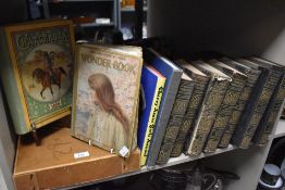 A selection of books comprising of Harmsworth's Universal Encyclopedia volumes 1-9 and Ward Lock &