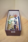 An assortment of costume jewellery, including imitation pearls, cultured pearls, beaded jewellery,