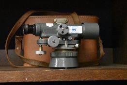 A Watt's of London theodolite with original carrying case.