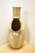 A mid-20th Century Hawkshead studio pottery vase, of ovoid form with aperture to the shouder,