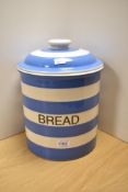 A modern Cornish Blue lidded crock pot, measuring 33cm high