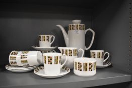 An Alfred Meakin porcelain coffee service, comprising coffee pot, cream jug,
