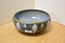 A late 19th Century Royal Doult A late 19th Century Royal Doulton fruit bowl, decorated with applied