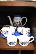 A mid-20th Century Mid-Winter patterned coffee set