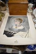 After Alberto Martini (1876-1954, Italian), a print of Blanche Marchesi, signed and limited edition,