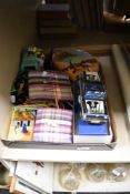 A mid-20th Century tin plate African safari jeep with hand painted design, a clay pottery study of