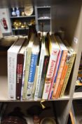 A selection of cookery related reading material, to include 'Gordon Ramsey's Just Desserts', '