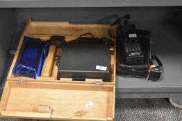 A selection of vintage electronic equipment, to include wide range receiver, Pro-Scan Hyper scanner,