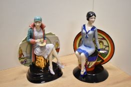 Two Kevin Francis/Peggy Davies figures comprising 'Young Clarice Cliff' limited edition 120/900
