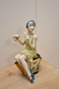 A Peggy Davies studios limited edition figure, 'Art Deco' 160/500, modelled by Andy Moss.