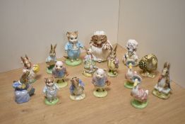 A collection of sixteen Royal Albert bone china Beatrix Potter figures, various to include Mrs